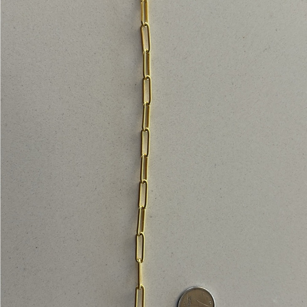 Gold plated paper clip bracelet